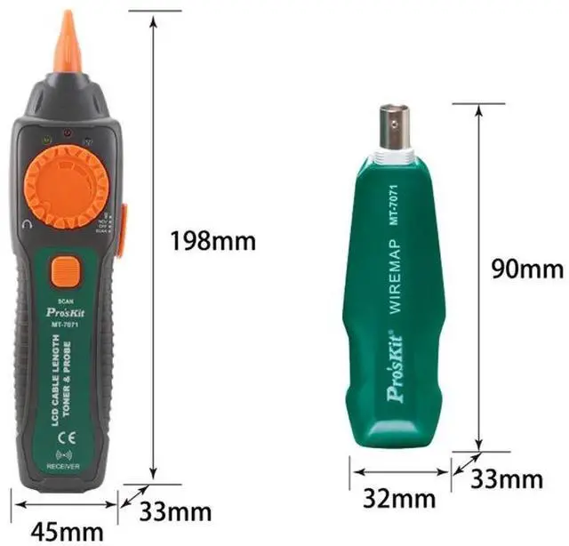 Alt view image 7 of 7 - MT-7071 Cable Tester Break Hunt Check Line Device LCD Network Cable Length Tester Detector Tracker Wire Fault Locator