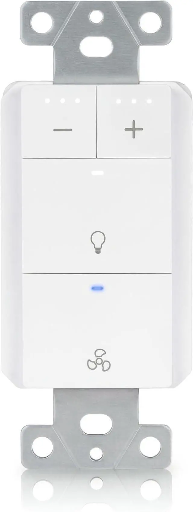 Main image of Akicon Dimmer Switch for Exhaust Fan with Light, Single Pole Fan Light Switch, Neutral Wire Needed, White