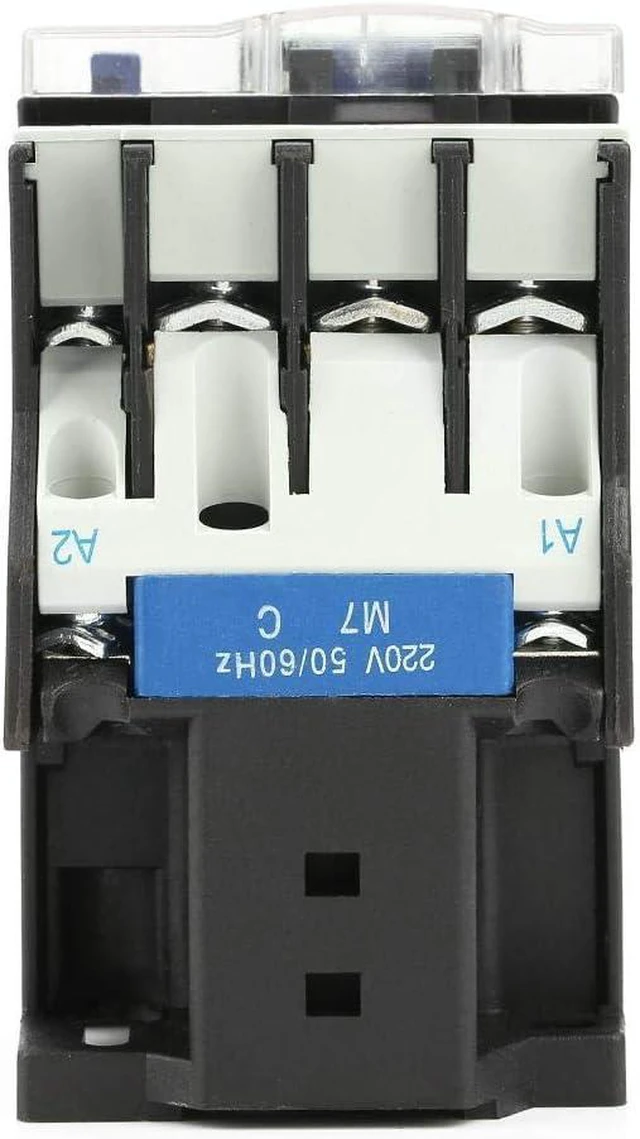 Alt view image 6 of 7 - CJX2-3210 AC 220V Magnetic Contactor 1NO 3-Phase 3-Pole Motor Controller Rail Mount Contactor Replacement 220V 32A 50/60 Hz