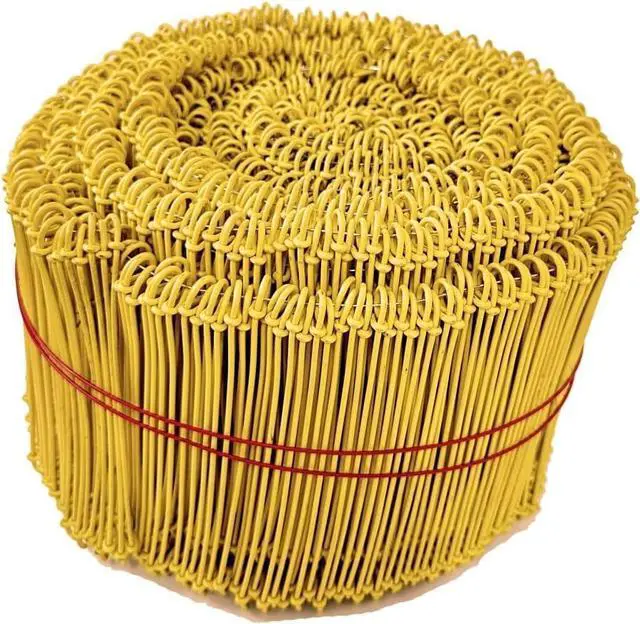 Main image of Zeluga 23-269 6in. 16 Gauge 1000 Pc. Yellow PVC Coated Double Loop Reinforcement Cable Rebar Wire Ties