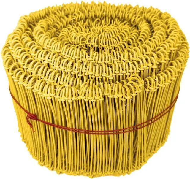 Alt view image 2 of 5 - Zeluga 23-269 6in. 16 Gauge 1000 Pc. Yellow PVC Coated Double Loop Reinforcement Cable Rebar Wire Ties