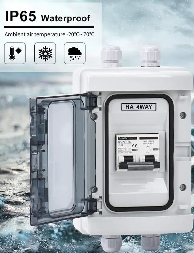Alt view image 2 of 7 - DIHOOL DC 120 Amp Breaker for Solar Panel, Miniature Circuit Breaker 400V