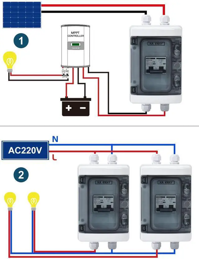 Alt view image 6 of 7 - DIHOOL DC 120 Amp Breaker for Solar Panel, Miniature Circuit Breaker 400V