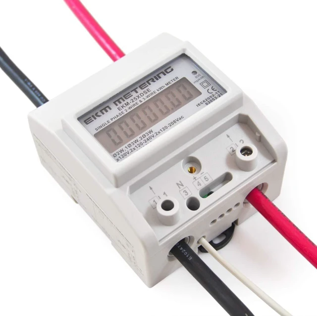 Alt view image 5 of 7 - Single Phase kWh Meter, Pass-Through, 2 or 3-Wire, 120V up to 120/240V, 100A, 60Hz