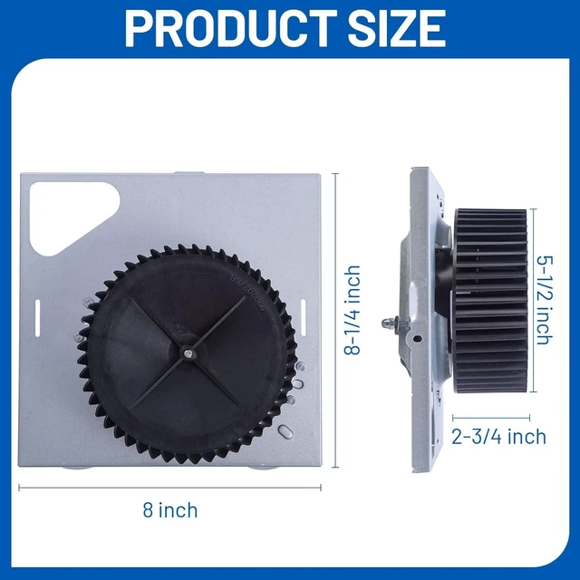Alt view image 3 of 7 - Upgrade S97015162 Motor Assembly Fit For Broan 678-G 2678F-A,683-C,683L-A,676-d/2676f-a,679FL-C/FL2679F-A,684NT-A,770RLTK, Bathroom Exhaust Fan Motor Replacement,Bathroom Fan 8 x 8 1/4,110 CFM,4 Sones