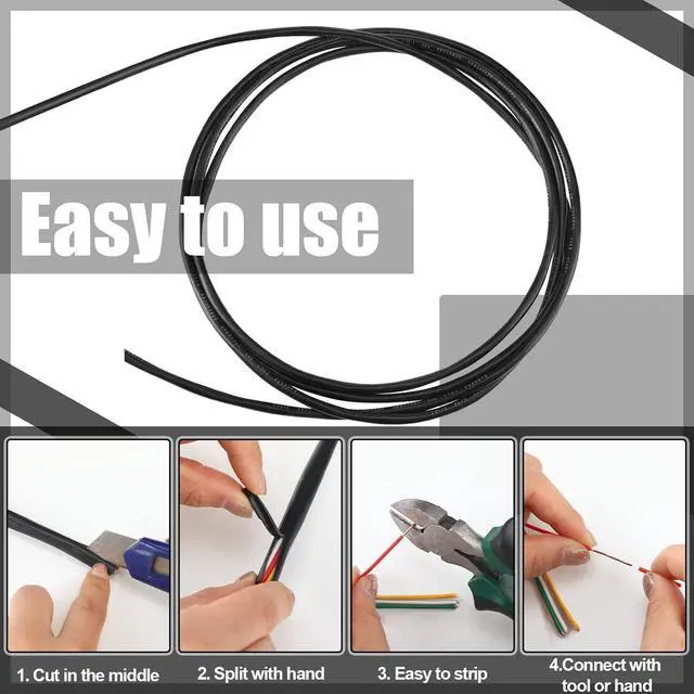 Alt view image 5 of 7 - Hoolerry Solid Sprinkler System Wire 18 Gauge Irrigation Wire with UV Resistant PVC Jacket Sprinkler Cable for Underground Irrigation Field Central Control System 30v Ul Listed(18/4, 100 Ft)