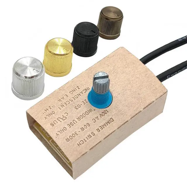 Main image of Table Lamp LED Dimmer Switch Kit Zing Ear ZE-03 300W Inline Rotary LED Dimmer Switch with 4 Knobs