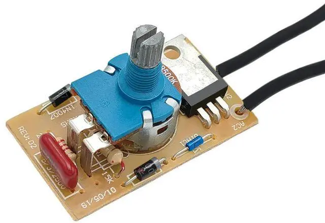 Alt view image 2 of 6 - Table Lamp LED Dimmer Switch Kit Zing Ear ZE-03 300W Inline Rotary LED Dimmer Switch with 4 Knobs