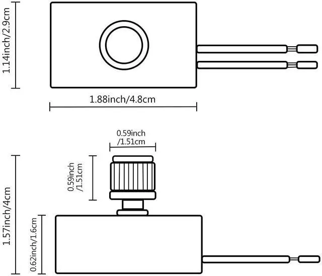 Alt view image 4 of 6 - Table Lamp LED Dimmer Switch Kit Zing Ear ZE-03 300W Inline Rotary LED Dimmer Switch with 4 Knobs