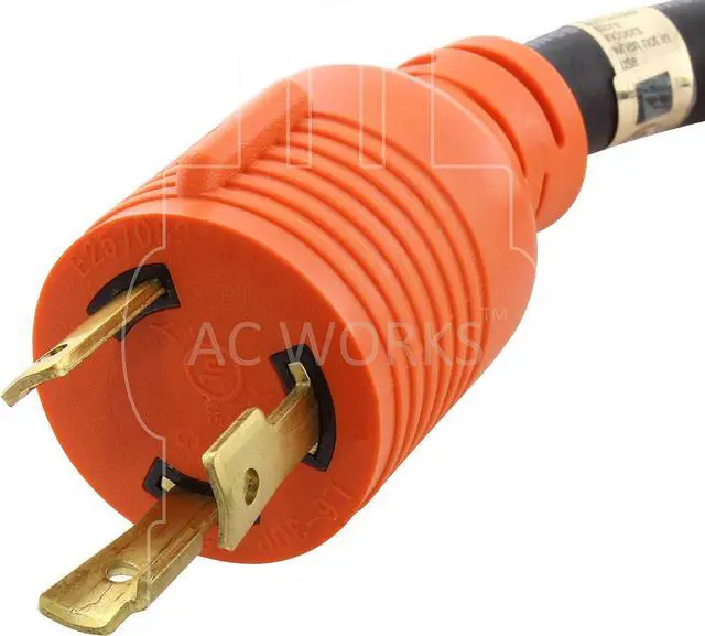 Alt view image 3 of 4 - AC WORKS NEMA L6-30 Rubber SOOW 10/3 Extension Cord (25FT)