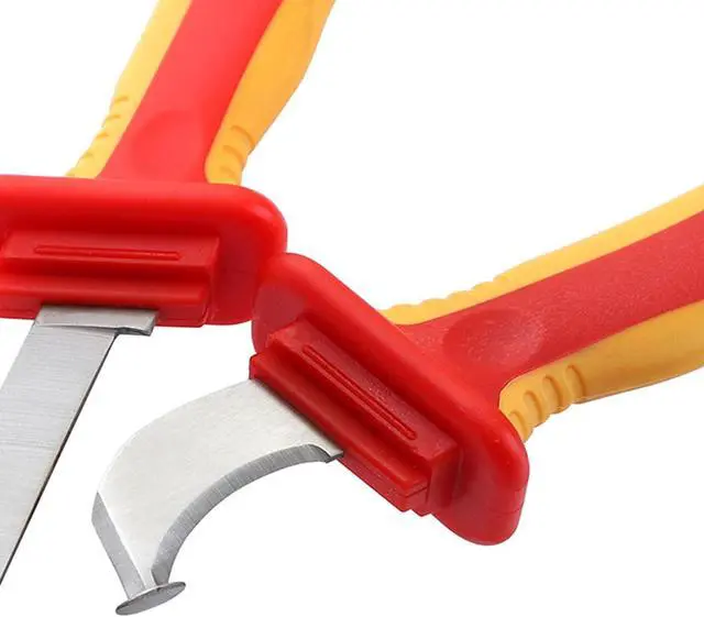 Alt view image 3 of 7 - Yosoo Health Gear Insulated Cable Stripper, Electrician Knife 1000V Electrician Knife, Cable Knife with Anti Magnetic Blades and Nonslip Handle for Safe Wire Stripping and Electrical Work