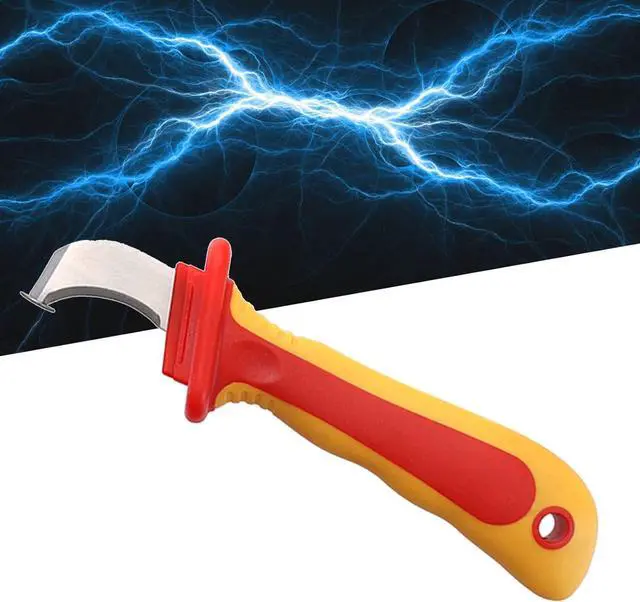 Alt view image 4 of 7 - Yosoo Health Gear Insulated Cable Stripper, Electrician Knife 1000V Electrician Knife, Cable Knife with Anti Magnetic Blades and Nonslip Handle for Safe Wire Stripping and Electrical Work