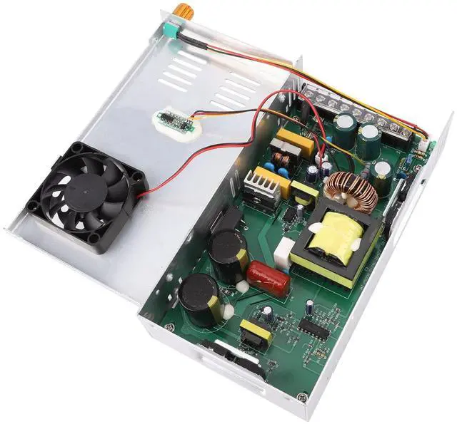 Alt view image 5 of 7 - DROK 24V Power Supply, AC 110V/220V to DC 0-24V 20A 480W Buck Converter, Variable Adjustable Adapter Regulated 5V 12V 24V Volt Switching Voltage LED Transformer 20A Amp Charger for Computer Lab