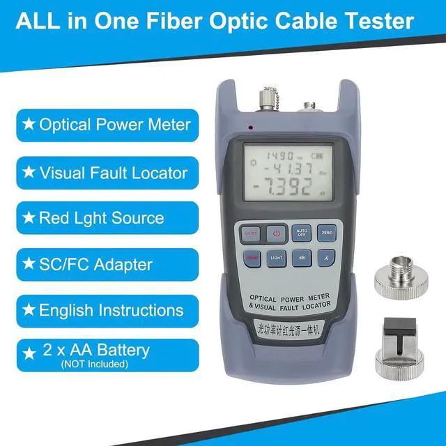 Alt view image 3 of 7 - PATIKIL 2pcs 650nm Fiber Optical Tester, Optical Power Meter Built-in 10MW Visual Fault Locator Fiber Light Meter with 2.5mm SC FC Connector Test Equipment for Network Testing Tools