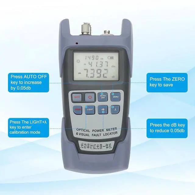Alt view image 6 of 7 - PATIKIL 2pcs 650nm Fiber Optical Tester, Optical Power Meter Built-in 10MW Visual Fault Locator Fiber Light Meter with 2.5mm SC FC Connector Test Equipment for Network Testing Tools