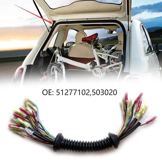 Alt view image 4 of 7 - Replacement Rear Door Harness Cable Auto Part Easy Installation Tailgate Wiring Repair Set for 500 2007-2015 Replacement Tailgate Harness