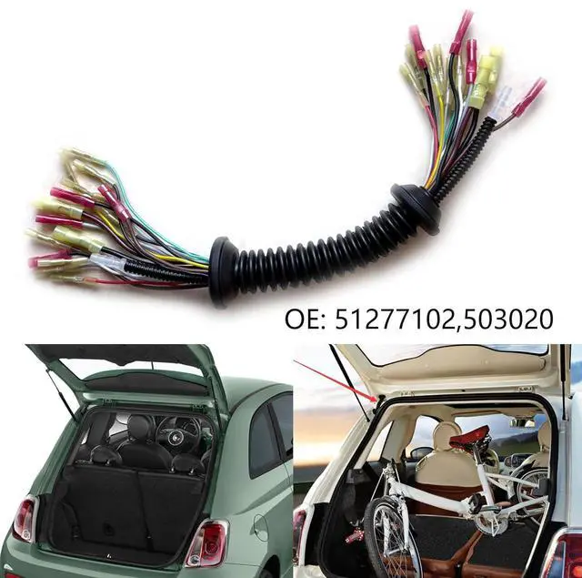 Alt view image 2 of 7 - Replacement Rear Door Harness Cable Auto Part Easy Installation Tailgate Wiring Repair Set for 500 2007-2015 Replacement Tailgate Harness