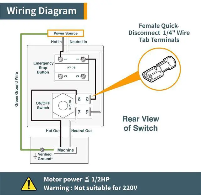 Alt view image 6 of 7 - POWERTEC 71354 Magnetic Switch, 120 V