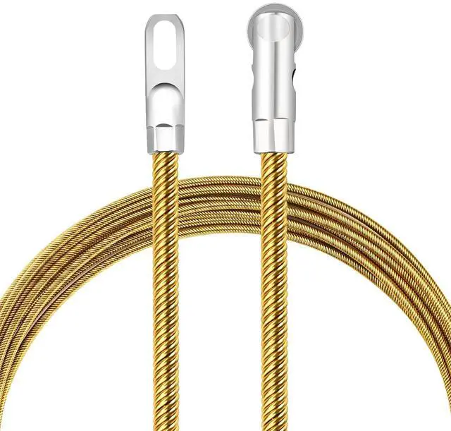 Main image of Fish Tape 50ft Wire Puller Running Electrical Wire Cable Pulley Head Spring, Heavy Duty, Through Wall Wire Guide Device,Applicable Multiple Scenario