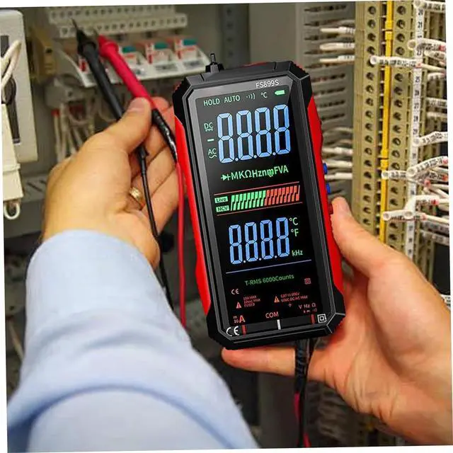 Alt view image 4 of 7 - Digital Multimeter Tester, Portable NCV Smart Multimeter with LED Flashlight, USB Rechargeable Voltage Meter for Current Resistance Continuity Capacitance Temperature Frequency