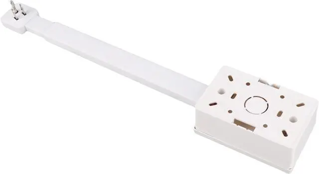 Alt view image 7 of 7 - Power Socket Expander Rotatable Extension for Flexible Placement Desk and Sofa PC Material (US Plug)