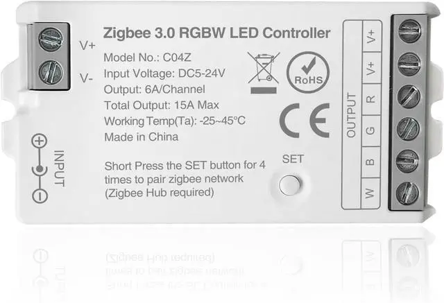 Main image of ZigBee 3.0 LED Controller C04Z RGBW LED Strip Bulb Dimmer Compatible with Echo Plus Home-kit Zigbee Hub Bridge Required DC5-24V