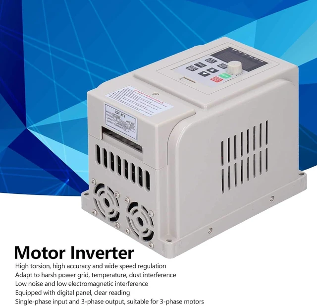 Alt view image 4 of 7 - VFD Variable Frequency Drive,AT52200X 2.2KW Variable Frequency Inverter,Input Single-phase 110VAC Output 3Phase 220V Motor Speed Controller