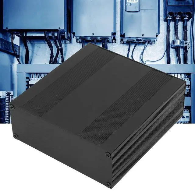 Alt view image 5 of 7 - 2Pcs Aluminum Electronic Project Box, 54 x 145 x 150mm Enclosure Electronic DIY Circuit Board Project Black Aluminum Box Enclosure Split Body Case