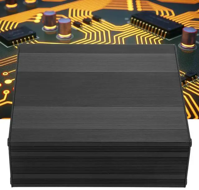 Alt view image 6 of 7 - 2Pcs Aluminum Electronic Project Box, 54 x 145 x 150mm Enclosure Electronic DIY Circuit Board Project Black Aluminum Box Enclosure Split Body Case
