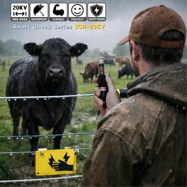 Alt view image 2 of 7 - SmartCheck Electric Fence Tester Voltmeter 10000V