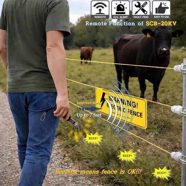 Alt view image 3 of 7 - SmartCheck Electric Fence Tester Voltmeter 10000V