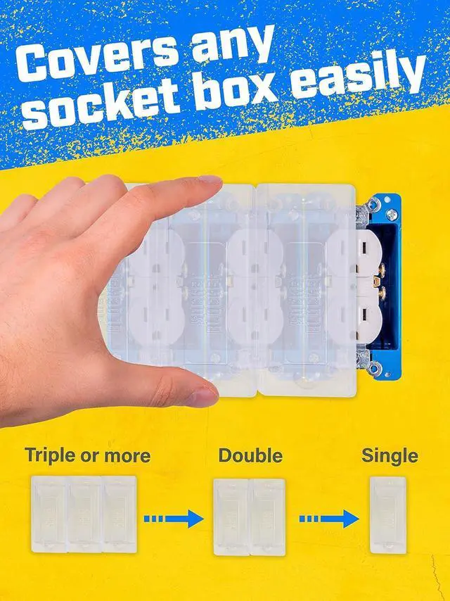 Alt view image 6 of 7 - The Smarter Outlet Cover for Drywall & Painting Better Than Tape for Remodeling & DIY Projects - 30 Pack