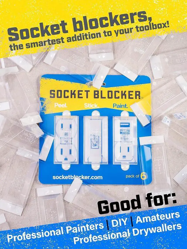 Alt view image 7 of 7 - The Smarter Outlet Cover for Drywall & Painting Better Than Tape for Remodeling & DIY Projects - 30 Pack
