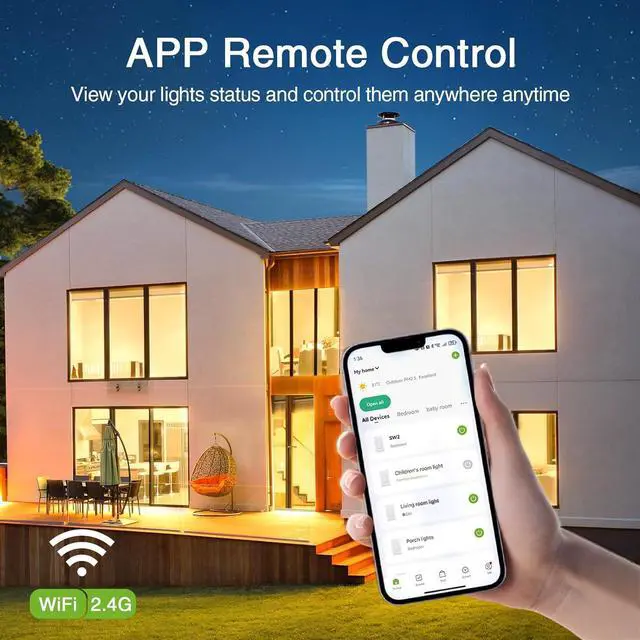 Alt view image 5 of 7 - Ghome Smart Dimmer Switch, Single Pole, 2.4GHz WiFi Switch, Neutral Wire Required, Smart Dimmer Light Switch Compatible with Alexa and Google Home 3 Pack, White