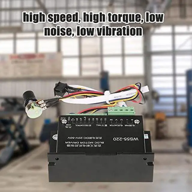 Alt view image 2 of 7 - Motor Driver Controller with Cable,WS55-220 DC 48V 500W CNC Brushless Spindle BLDC Motor Driver Controller,with Overvoltage,Over-Current Potection, Locked-Rotor