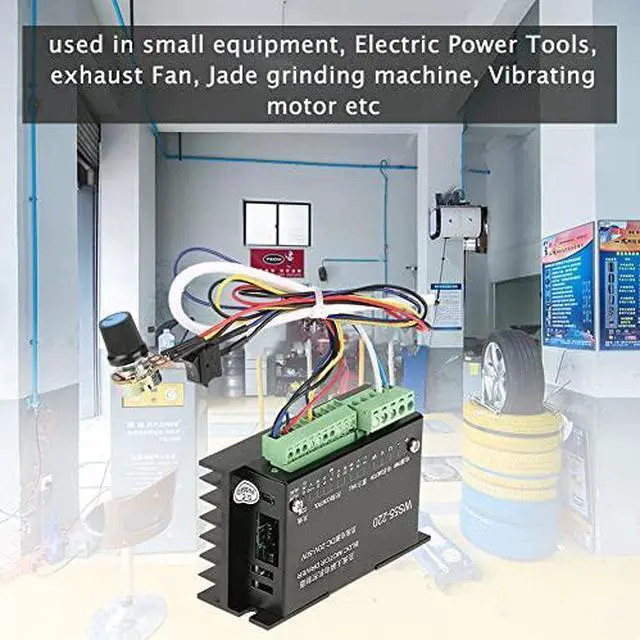 Alt view image 5 of 7 - Motor Driver Controller with Cable,WS55-220 DC 48V 500W CNC Brushless Spindle BLDC Motor Driver Controller,with Overvoltage,Over-Current Potection, Locked-Rotor