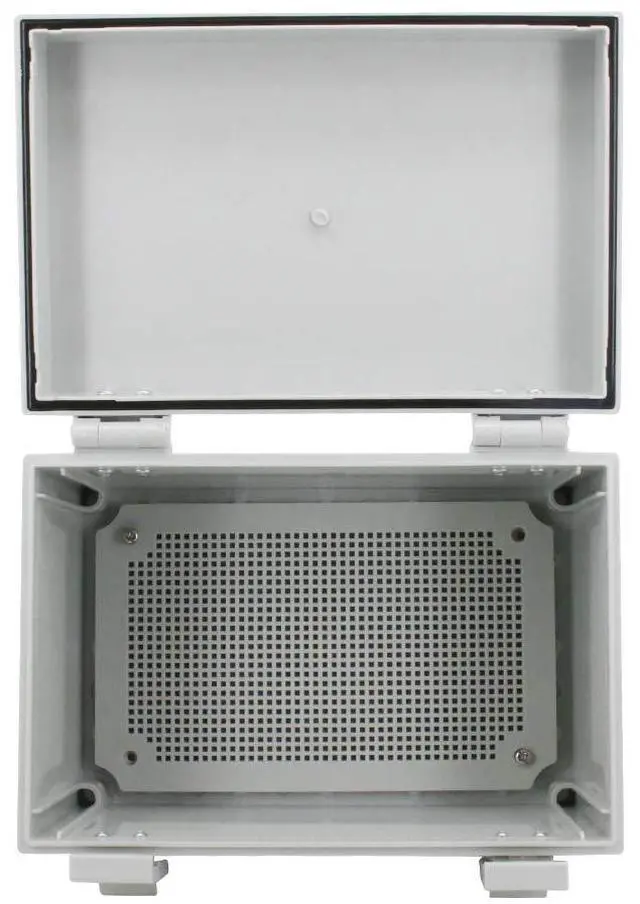 Alt view image 3 of 7 - Fielect Junction Box Plastic Waterproof IP65 Electrical Box Hinged Shell Cover Electrical Project Enclosure Gray 300 x 200 x 160mm / 11.81" x 7.87" x 6.30"