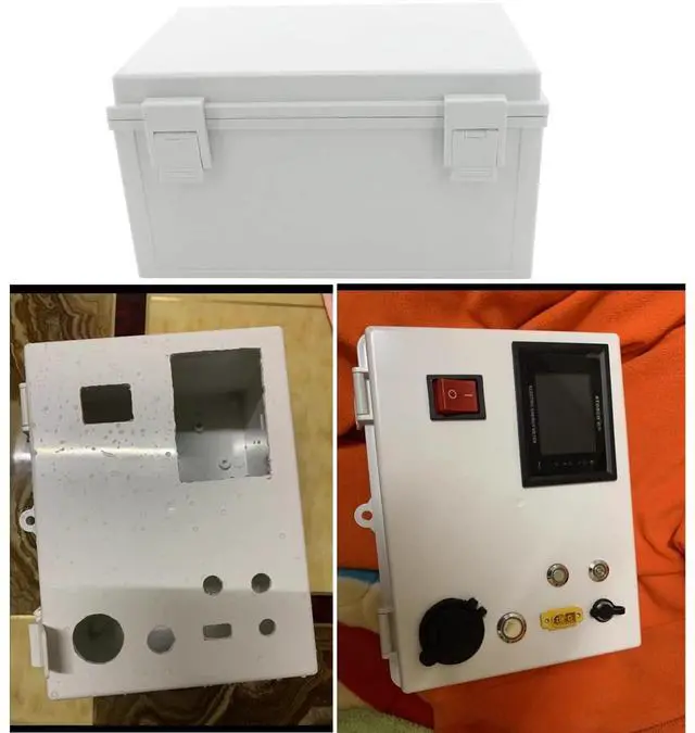 Alt view image 7 of 7 - Fielect Junction Box Plastic Waterproof IP65 Electrical Box Hinged Shell Cover Electrical Project Enclosure Gray 300 x 200 x 160mm / 11.81" x 7.87" x 6.30"