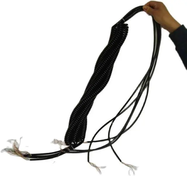 Alt view image 3 of 4 - CNC Handwheel Shield Cable 7 Cores to 26 Cores Industrial Manual Generator Coiled Spring Retractable Coil(17 Cores Stretch 5 Meters)