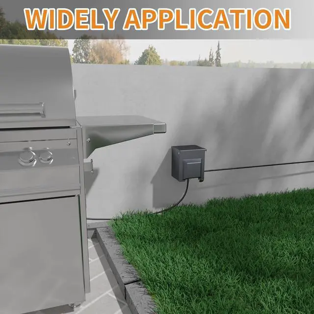 Alt view image 6 of 6 - Joinfworld Outdoor Electrical Outlet Box with Dual 20 Amp WRTR GFCI Receptacles ETL Listed Waterproof GFCI Outlet Box with Cover