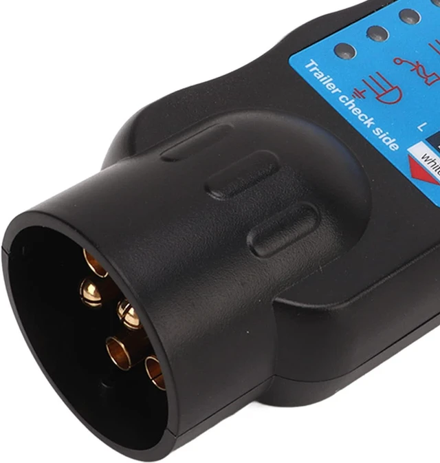Alt view image 5 of 7 - 7 Pin Trailer Plug Tester, 7 Way Trailer Wiring Tester, 12V Round Trailer Light Tester, with LED Light, 7 Way Trailer Light Circuit Connector Tester for RV Truck, Pickup