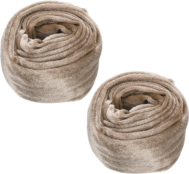 Main image of PATIKIL 5.9ft Chandelier Chain Cord Cover, 2 Pcs Velvet Cloth Fabric Chain Sleeve Decorative Cord Covers for Chandelier Wires Swing Cable, Zipper Style, Beige