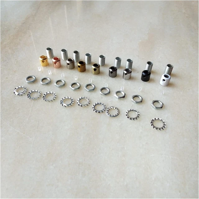 Alt view image 5 of 7 - Adjustable Cable Gland Joints,10pieces/lot D12*H13mm M10 Threaded Wire Lock Metal Cable Grips Cable Glands Connectors with Clear Screw Cable Strain Relief(Nickel)