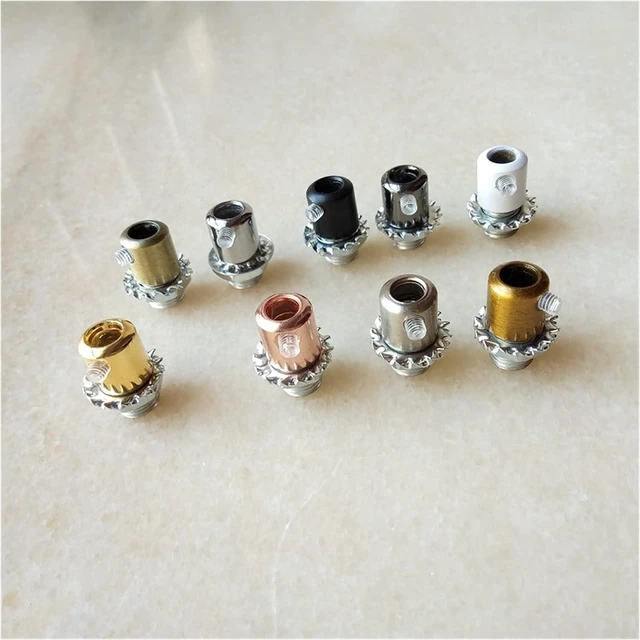 Alt view image 6 of 7 - Adjustable Cable Gland Joints,10pieces/lot D12*H13mm M10 Threaded Wire Lock Metal Cable Grips Cable Glands Connectors with Clear Screw Cable Strain Relief(Nickel)