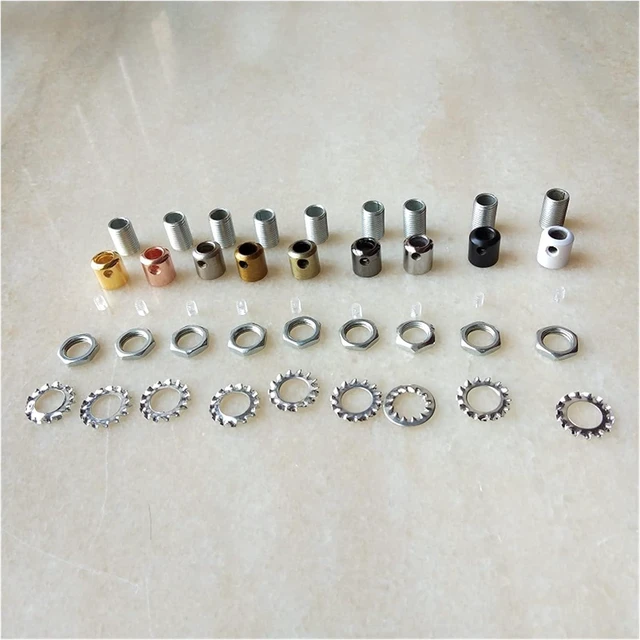 Alt view image 4 of 7 - Adjustable Cable Gland Joints,10pieces/lot D12*H13mm M10 Threaded Wire Lock Metal Cable Grips Cable Glands Connectors with Clear Screw Cable Strain Relief(Nickel)