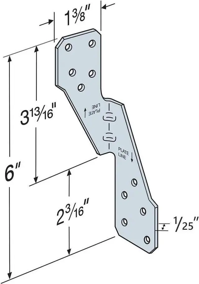 Alt view image 2 of 4 - 30PCS SEIPURUNM Hurricane Ties, HOT-DIP Galvanized Steel H2.5A Heavy Duty Hurricane Tie, Hurricane Straps Rafters Ties(30 Pack)