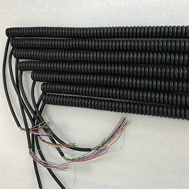 Alt view image 4 of 5 - 21 Cores Spring Spiral Cable 3 to 4 Meters Length CNC MPG Handheld Encoder Manual Pulse Generator