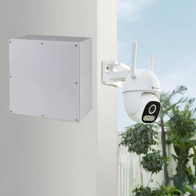 Alt view image 6 of 7 - Junction Boxes-12" x 12" x 4" IP65 Plastic Dustproof Waterproof Electrical Box Project Junction Conduit Box for Electrical Outdoor Enclosure