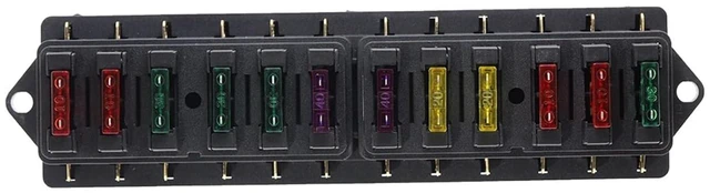 Alt view image 4 of 6 - Fuse 12 Way Car Box Auto Holder Truck Blade with 12pcs Fuses for 1 2V 24V.Circuit Standard .Fuse