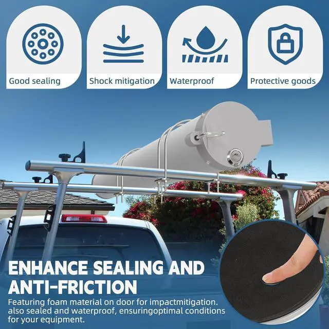 Alt view image 5 of 7 - Conduit Carrier Kit for 4 Inch PVC Pipe - Secure Keyhole Lock & Stable Mounting, Universal Conduit Carrier and Pipe Rack for Truck, Van, SUV Racks, HeavyDuty Security Transport Solution-Silver